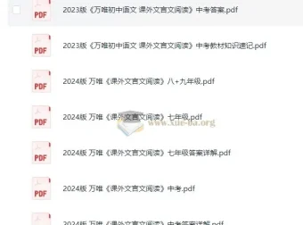 2024万唯初中语文课外文言文阅读