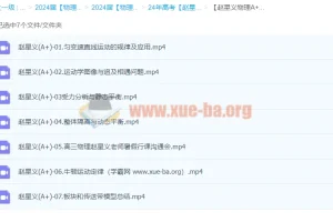 2024年高三高考赵星义物理一轮A+暑假课程