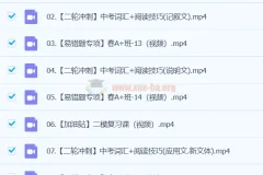 龙天宇 2024 初三中考英语 A+春季班（下）