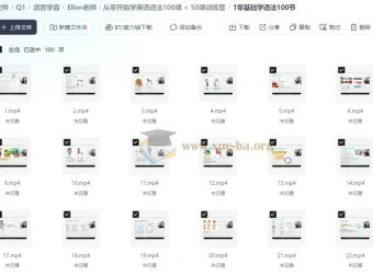 Ellen老师 – 从零开始学英语语法100课 + 50课训练营