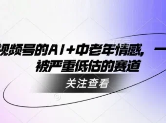 视频号：利用AI制作中老年情感视频