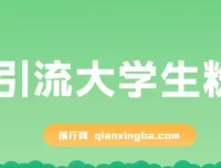 免费资料引流大学生粉：一部手机实现日入300+的蓝海项目