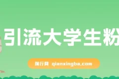 免费资料引流大学生粉：一部手机实现日入300+的蓝海项目