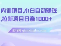 内训项目：小白自动赚钱之拉新项目日赚1000+