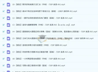 一数高中数学高考复习合集
