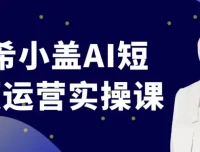 南希小盖AI短视频运营实操课：巧用AI打造吸睛短视频