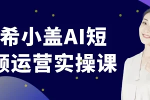 南希小盖AI短视频运营实操课：巧用AI打造吸睛短视频