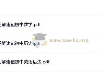 初中图解速记：英语语法、数学、历史学习资料