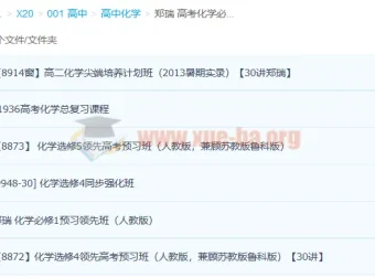 郑瑞高考化学必修选修合集课程（视频+讲义）