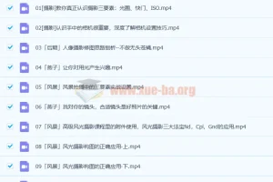 爱燕子摄影学院：从小白到大神摄影综合课（45讲完结）