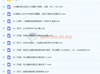 爱燕子摄影学院：从小白到大神摄影综合课（45讲完结）