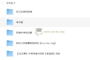 猿辅导初中物理全国通用视频课程合集