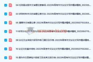 高考作文议论文写作精讲精练资料
