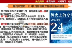 2024年中考道法时政热点：日本三轮核污水排海资料