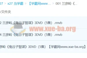 兰彦岭《鬼谷子智谋》课程（3集）