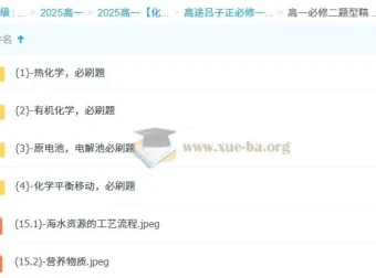 吕子正2025高一化学必修一必修二精华课