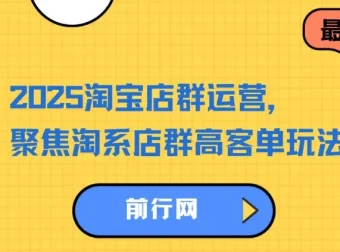 2023 – 2025淘宝店群运营课程：聚焦淘系店群高客单玩法，掌握全周期运营打法
