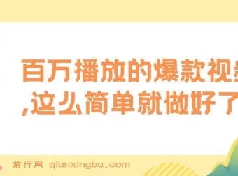 揭秘：百万播放爆款视频的简易制作项目