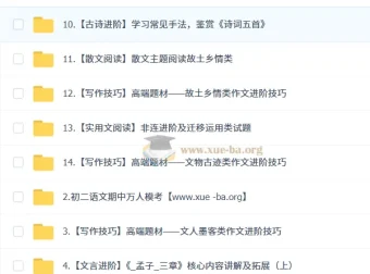 孙清珍初二语文读写素养培训班（秋下·全国版·A+）