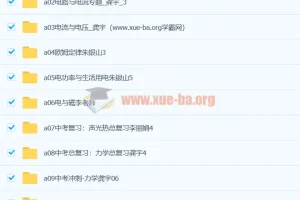 初三物理12章合集视频教程：李丽娟、龚宇、朱银山授课