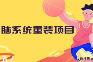 电脑系统重装项目：傻瓜式操作，0成本一单20元，小白也能轻松上手
