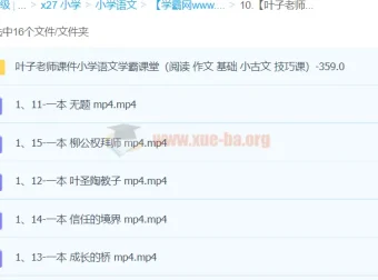 叶子老师小学语文学霸课堂
