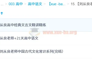 刘从良老师从良高中语文课程