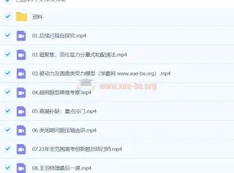 2024年王羽高三高考物理三轮直播与录播课程