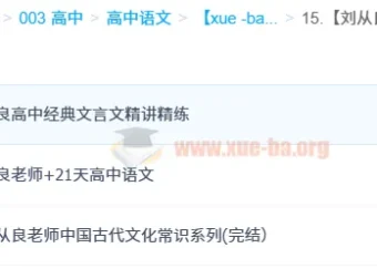 刘从良老师从良高中语文课程