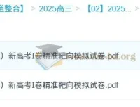 浙大优学2025版《靶心靶向卷》（数学）：新高考I卷模拟试卷