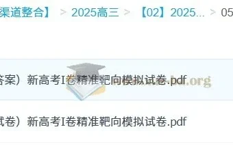 浙大优学2025版《靶心靶向卷》（数学）：新高考I卷模拟试卷