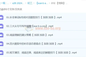 【完结】2024中考英语复习冲刺课程