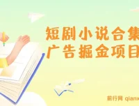短剧小说合集广告掘金项目：揭秘与实操