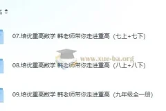 韩老师初中数学培优课程：助力走进重点高中