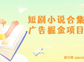 短剧小说合集广告掘金项目：揭秘与实操