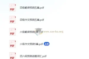 四六级保命：翻译与作文预测资料