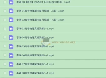 2025年高三高考物理李琳二轮复习课程