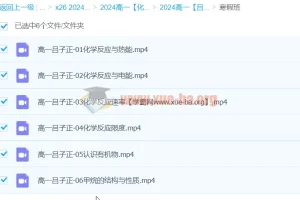 吕子正2024年高一高中化学寒假班课程