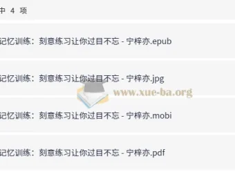 《记忆训练：刻意练习让你过目不忘》：提升学习能力的秘籍