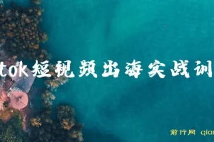 Tiktok短视频出海实战训练营：跨境电商短视频营销课程