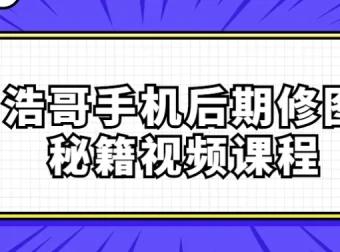 浩哥手机后期修图秘籍视频课程