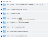 2025年中考数学题型解题分类专题合集