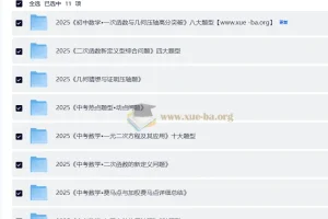 2025年中考数学题型解题分类专题合集
