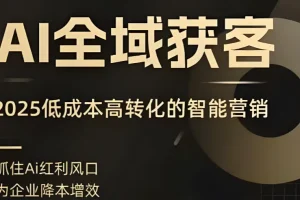 AI全域获客实训营：2025年低成本高转化的智能营销课程