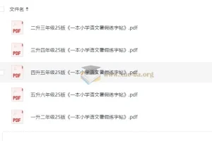 《一本小学语文暑假练字帖（25版）》