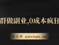 用微信群做副业：0成本疯狂裂变，一部手机日赚300+项目介绍