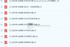 渊明老师初中语文新9年级暑假预习资料包