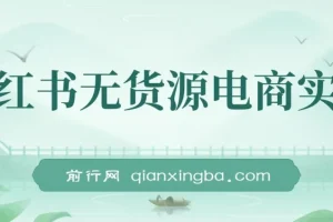 2024小红书无货源电商实战课程：把握新电商风口
