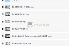 四年级语文寒假提升：吴月光名师精讲课程+课堂笔记