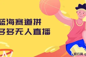 拼多多无人直播蓝海赛道，0成本变现实操指南，新手快速入门